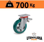 Ruota TR-ROLL con supporto rotante EP e freno portata 700Kg 62ER