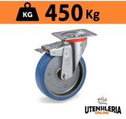 Ruota SIGMA ELASTIC 73 con rullo supporto P con freno 450Kg Ruota SIGMA ELASTIC 73 con rullo supporto P con freno 450Kg