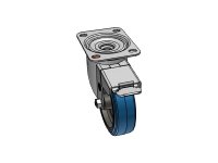 Ruota SIGMA ELASTIC 73 supporto bloccaggio anteriore max 300Kg