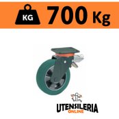 Ruota TR-ROLL con supporto rotante EP e freno portata 700Kg 62AL