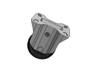 Ruota termoindurente 67 supporto INOX NLX fisso portata 300Kg