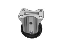 Ruota termoindurente 67 supporto INOX NLX fisso portata 300Kg