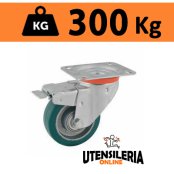 Ruota TR-ROLL con supporto rotante NL e freno portata 300Kg 62AL