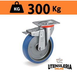 Ruota SIGMA ELASTIC 73 cuscinetto supporto NL con freno 300Kg
