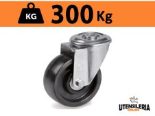 Ruota termoindurente 67 cuscinetto supporto NL con foro 300Kg Ruota termoindurente 67 cuscinetto supporto NL con foro 300Kg