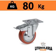 Ruota in gomma siliconica 72GS supporto NL freno anteriore 80Kg Ruota in gomma siliconica 72GS supporto NL freno anteriore 80Kg