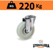 Ruota a fibra di vetro 68FV supporto INOX NLX con foro max 220Kg Ruota a fibra di vetro 68FV supporto INOX NLX con foro max 220Kg