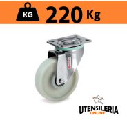 Ruota a fibra di vetro 68FV supporto INOX NLX rotante max 220Kg Ruota a fibra di vetro 68FV supporto INOX NLX rotante max 220Kg