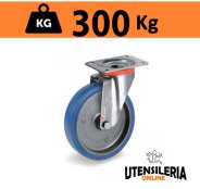 Ruota SIGMA ELASTIC 73 con rullo supporto NLX INOX rotante 300Kg