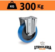 Ruota gomma elastica 73AE supporto NL fisso portata max 300Kg