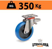 Ruota gomma elastica 73AE supporto P freno posteriore max 350Kg Ruota gomma elastica 73AE supporto P freno posteriore max 350Kg