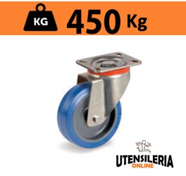 Ruota SIGMA ELASTIC 73 supporto P rotante a piastra max 450Kg