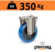 Ruota gomma elastica 73AE supporto Pesante fisso max 350Kg Ruota gomma elastica 73AE supporto Pesante fisso max 350Kg