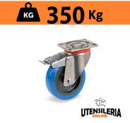 Ruota gomma elastica 73AE supporto Pesante freno anteriore 350Kg Ruota gomma elastica 73AE supporto Pesante freno anteriore 350Kg