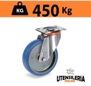 Ruota SIGMA ELASTIC 73 con rullo supporto PX INOX rotante 450Kg Ruota SIGMA ELASTIC 73 con rullo supporto PX INOX rotante 450Kg
