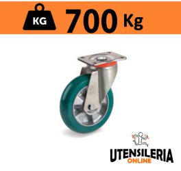 Ruota TR-ROLL con supporto pesante rotante P portata 700Kg 62ER