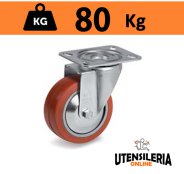 Ruota in gomma siliconica 72GS supporto NL rotante max 80Kg Ruota in gomma siliconica 72GS supporto NL rotante max 80Kg