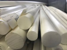 Barra Tonda In PTFE (Teflon) Bianco - Ø 30 Mm X Lunghezza 500 Mm - Qualità Industriale Gapi Italia, Resistente Da -200°C A +260°C