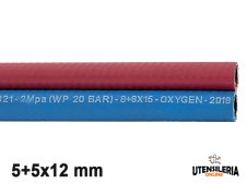 Tubo binato SALDOBIN/20RBL/ISO3821 ossigeno/acetilene 5+5x12mm (100mt)