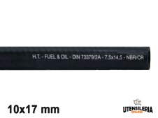 Tubo in gomma CARBO/73379/HT per diesel e benzine organiche 10x17mm (20mt)
