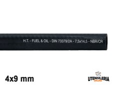 Tubo in gomma CARBO/73379/HT per diesel e benzine organiche 4x9mm (20mt)