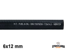 Tubo in gomma CARBO/73379/HT per diesel e benzine organiche 6x12mm (20mt)