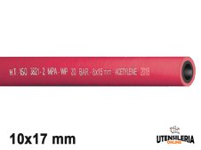 Tubo gomma SALDO/AC/20RL/ISO3821 per saldatura acetilene 10x17mm (100mt)