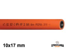 Tubo gomma SALDO/PR/20ARL/ISO3821 propano per saldatura 10x17mm (100mt)