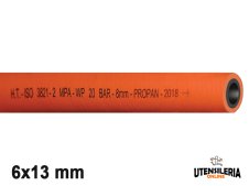 Tubo gomma SALDO/PR/20ARL/ISO3821 propano per saldatura 6x13mm (100mt)