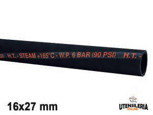 Tubo in gomma STEAM/170 per vapore saturo 16x27mm (30.5mt)