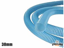 Tubo flessibile spiralato per pulizia piscina -10/+45°C 38mm (10mt)