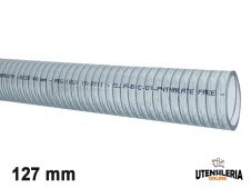 Tubo in pvc alimentare con spirale ALIMPOMP/F 127mm (30mt)
