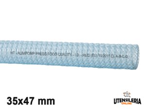 Tubo in pvc spiralato retinato alimentare ALIMPOMP/PRESS/TR 35x47mm (60mt)