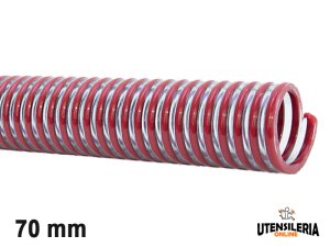 Tubo in pvc spiralato alimentare VIGNAPOMP/R per vino 70mm (30mt)
