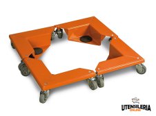 Carrellino angolare Unicraft ETR 4/150 spostamento oggetti base rettangolare, 150 Kg