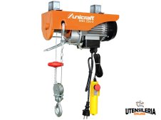 Mini argano elettrico Unicraft MES 250-2 230V, sollevamento 125/250 Kg