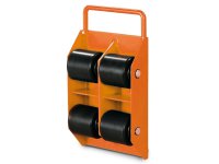 Pattino a 4 rulli Unicraft TR 3 spostamento carichi pesanti, 3 ton