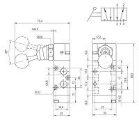 Valvola pneumatica 1/4 manuale bistabile Aignep 5/2