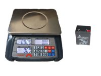 Bilancia contapezzi ricaricabile Vogel con doppio display LCD, 3-30 Kg