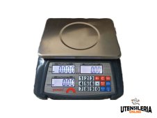 Bilancia contapezzi ricaricabile Vogel con doppio display LCD, 3-30 Kg