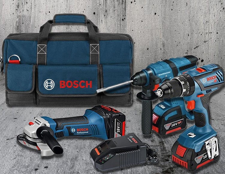 Promo kit Bosch martello, smerigliatrice e trapano con 3 batterie ora online a soli 571,99€