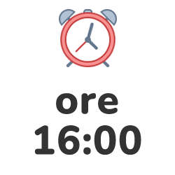Inizio evento ore 16:00
