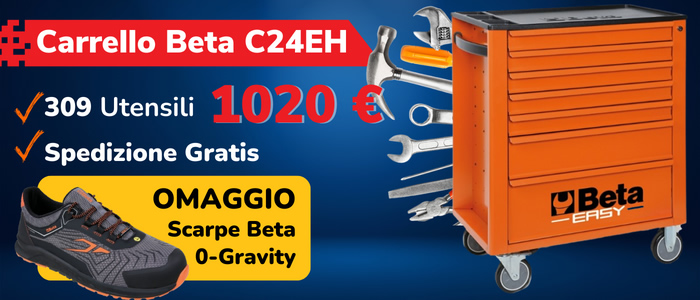 Offerta Speciale 2023: Cassettiera C24EH a soli 1050 € con 309 utensili e Scarpe 0-Gravity in OMAGGIO