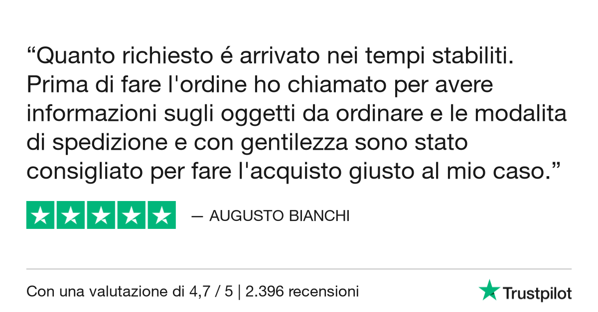 recensione trustpilot sui tempi di UtensileriaOnline