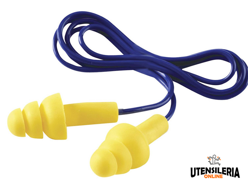 Tappi auricolori antirumore 3M E-A-R Ultrafit con cordino (nr.50 coppie)  [7000103727]