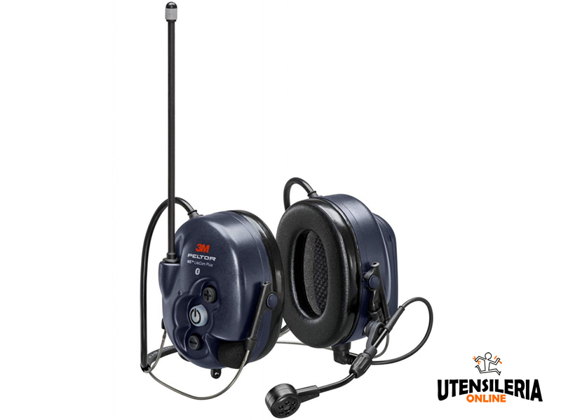 Cuffie 3M Peltor PMR 446 antirumore con bardatura nucale, radio analogica e  Bluetooth [7100201938]
