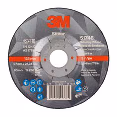 Disco abrasivo da sbavo 3M Silver T27 125x7mm centro depresso (10pz)