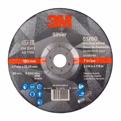 Disco abrasivo da sbavo 3M Silver T27 180x7mm centro depresso (10pz)