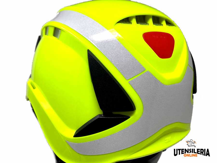 3M Casco di protezione X5014V-CE con sensore UV ventilato colore verde alta  visibilità [7100175100]