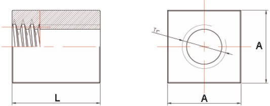 Dati tecnici Madreviti in bronzo quadre MLRQ